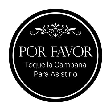 Signs ByLITA Circle Por Favor Toque la Campana Para Asistirlo Wall or Door Sign
